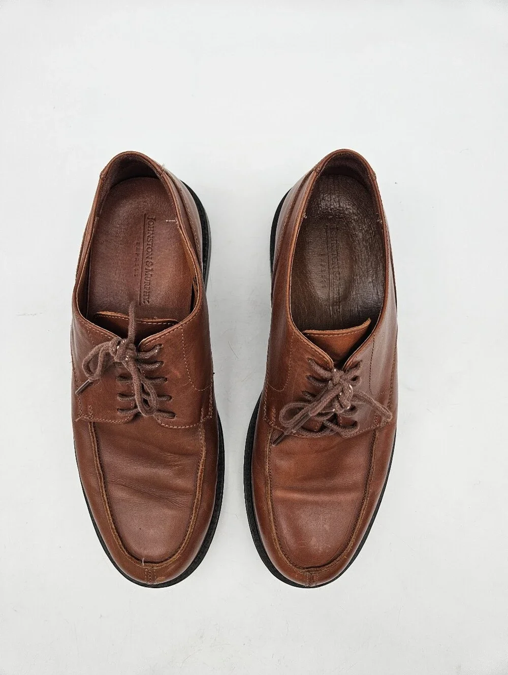 Johnston & Murphy Passport Brown Oxfords Shoes 25-2254 Mens 8 M Made in Italy